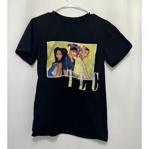 TLC Shirt Small Black Hip Hop RB Music Concert Tour Casual